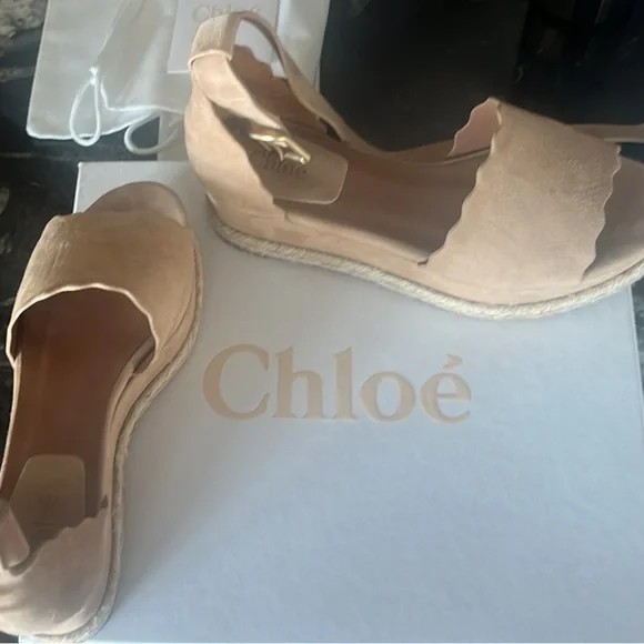 Never been used Chloe Lauren reef shell wedges. Made in Spain size 37 - Picture 3 of 4